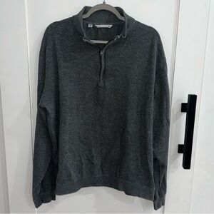Cutter & Buck Gray 1/4 Zip Pullover Sweater Men’s XL Cotton
